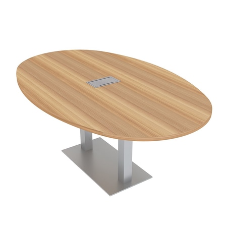 Skutchi Designs 45.25 in W, 71.5 in L, 29 in H, Engineered Wood Top, Brown HAR-BOVL-46X72-DOU-ELEC-XD21